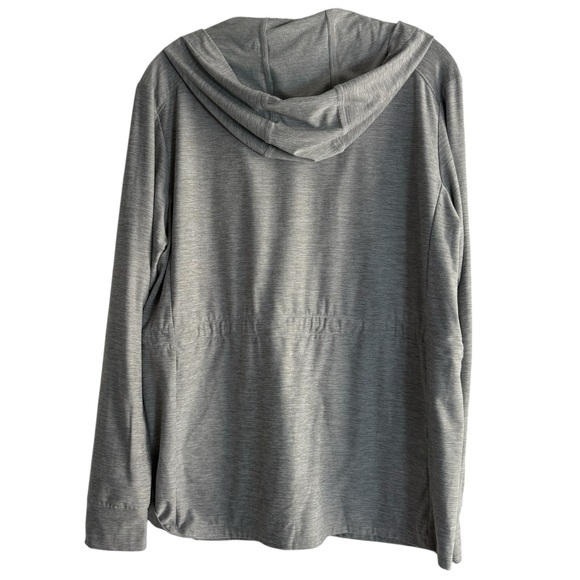 LANDS’ END Soft Performance Full Zip Hoodie in Light Gray Size M (10-12) - Picture 2 of 7